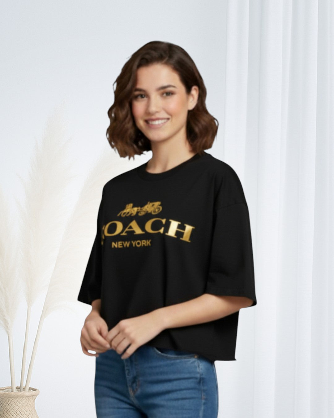 Blusa OVERSIZE CORTA en Tela Fría