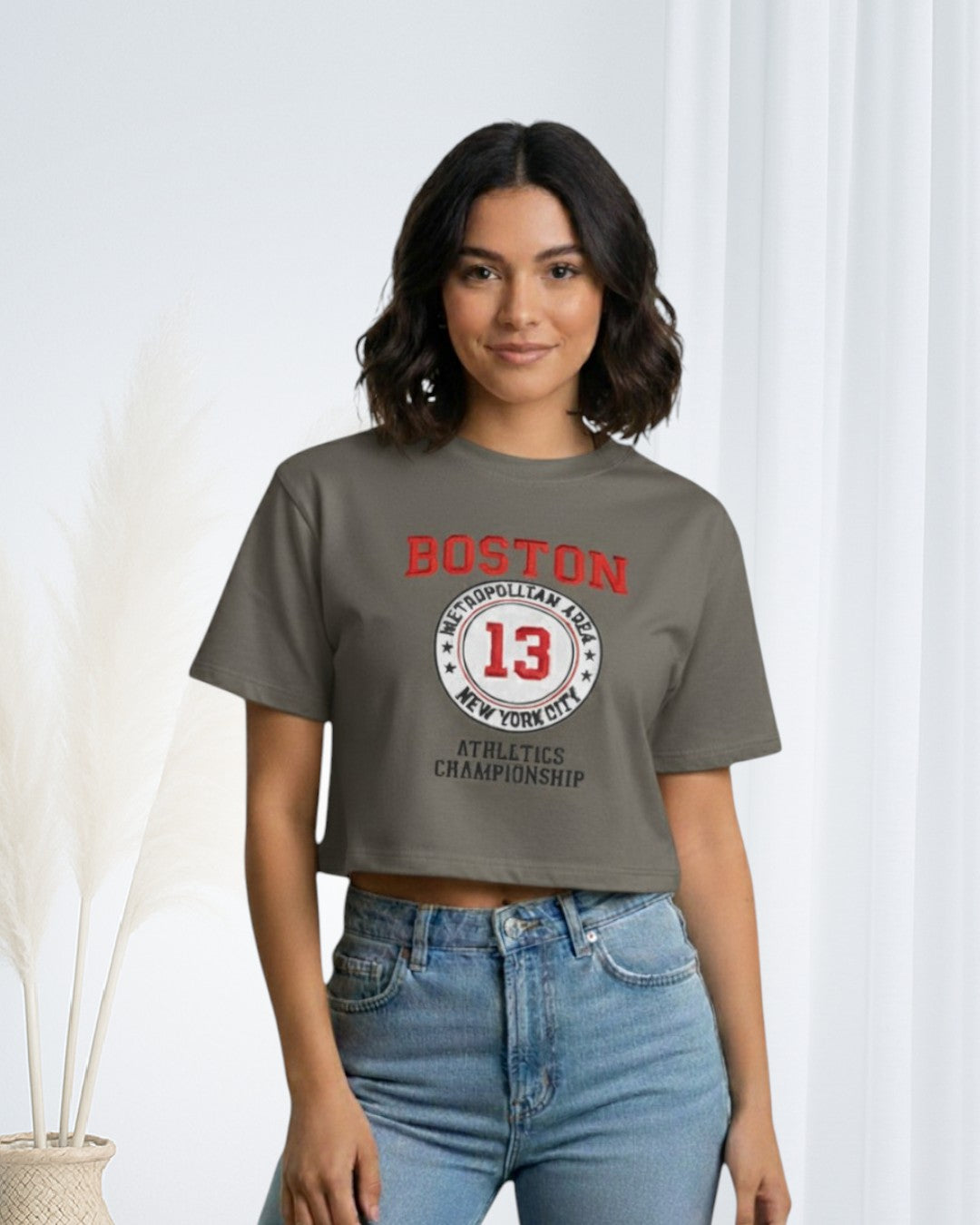 Blusa en Tela Fría OVERSIZE CORTA BOSTON