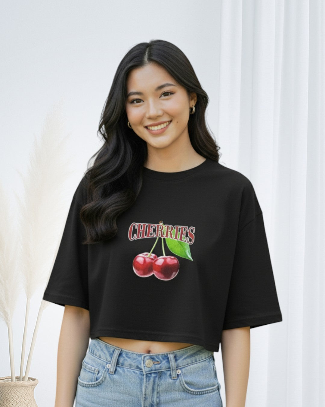 Blusa Versátil en Tela Fría CHERRIES