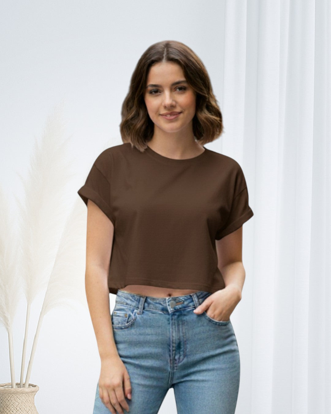Blusa en Tela Fría CROP TOP