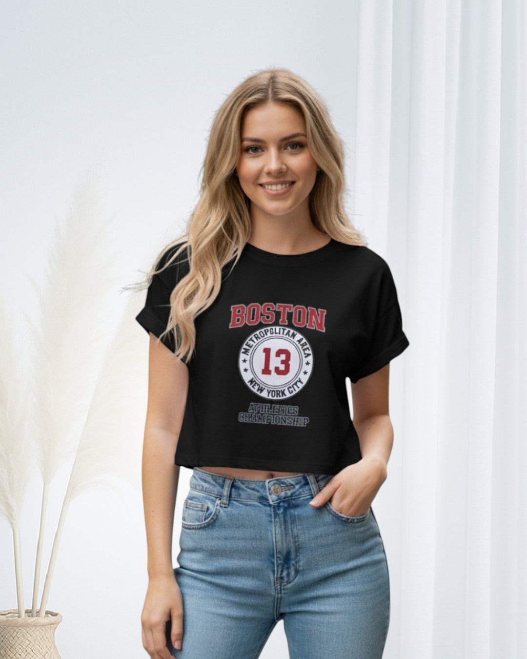 Blusa en Tela Fría OVERSIZE CORTA BOSTON