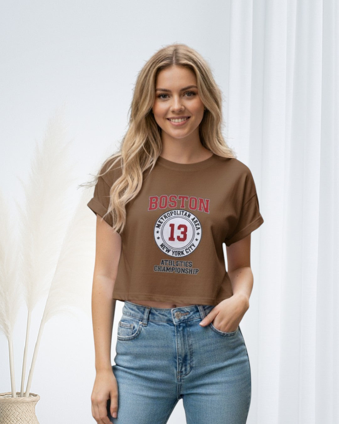 Blusa en Tela Fría OVERSIZE CORTA BOSTON