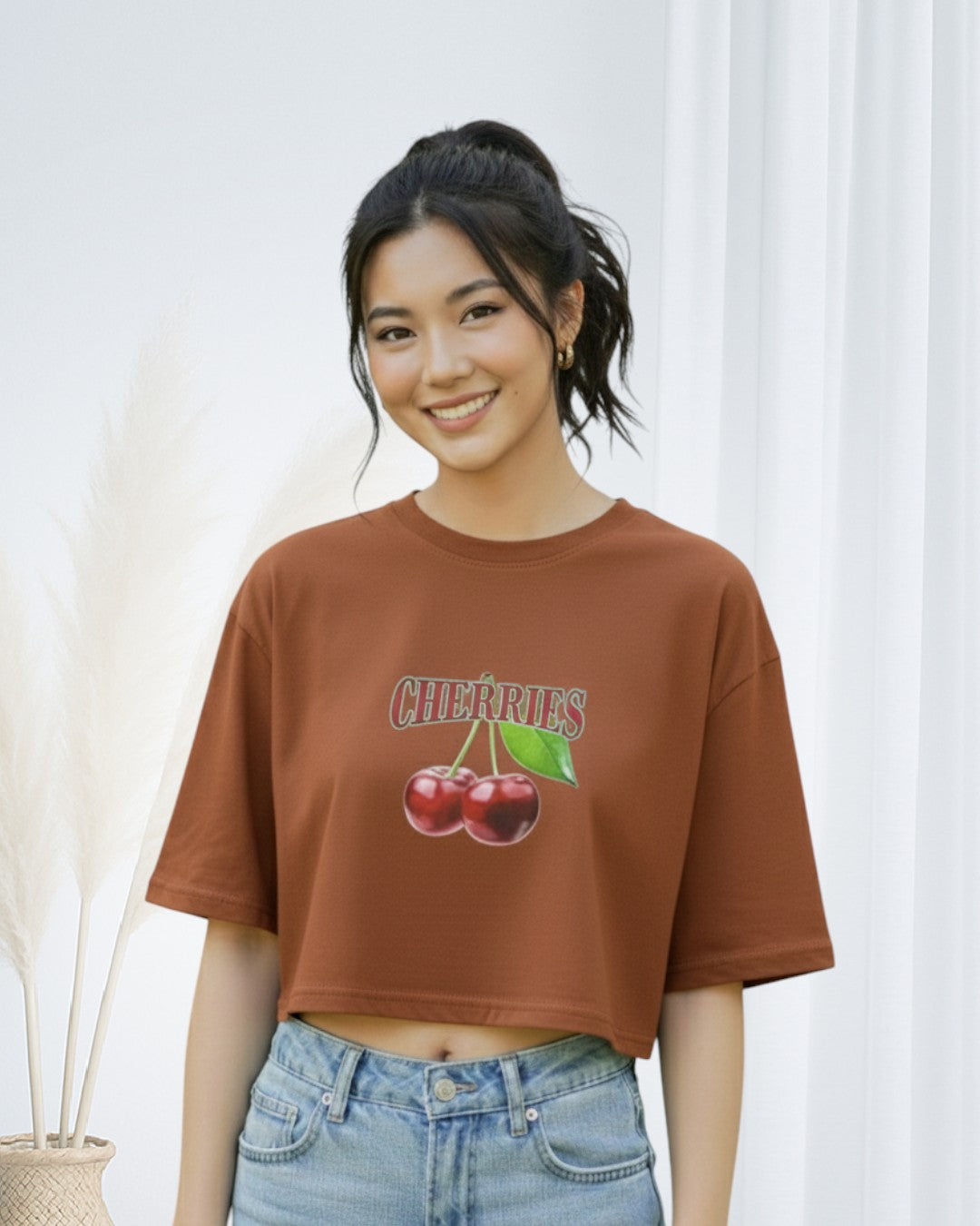 Blusa Versátil en Tela Fría CHERRIES
