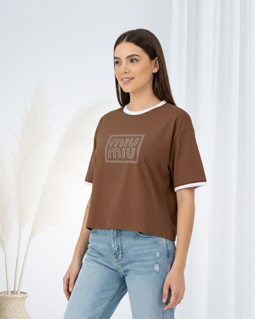 Blusa en Tela Fría OVERSIZE CORTA