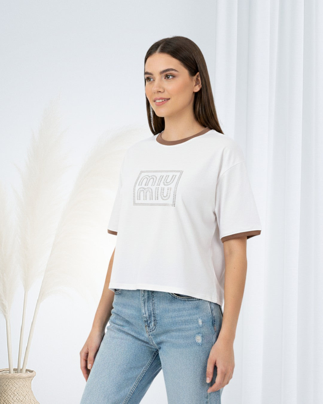 Blusa en Tela Fría OVERSIZE CORTA