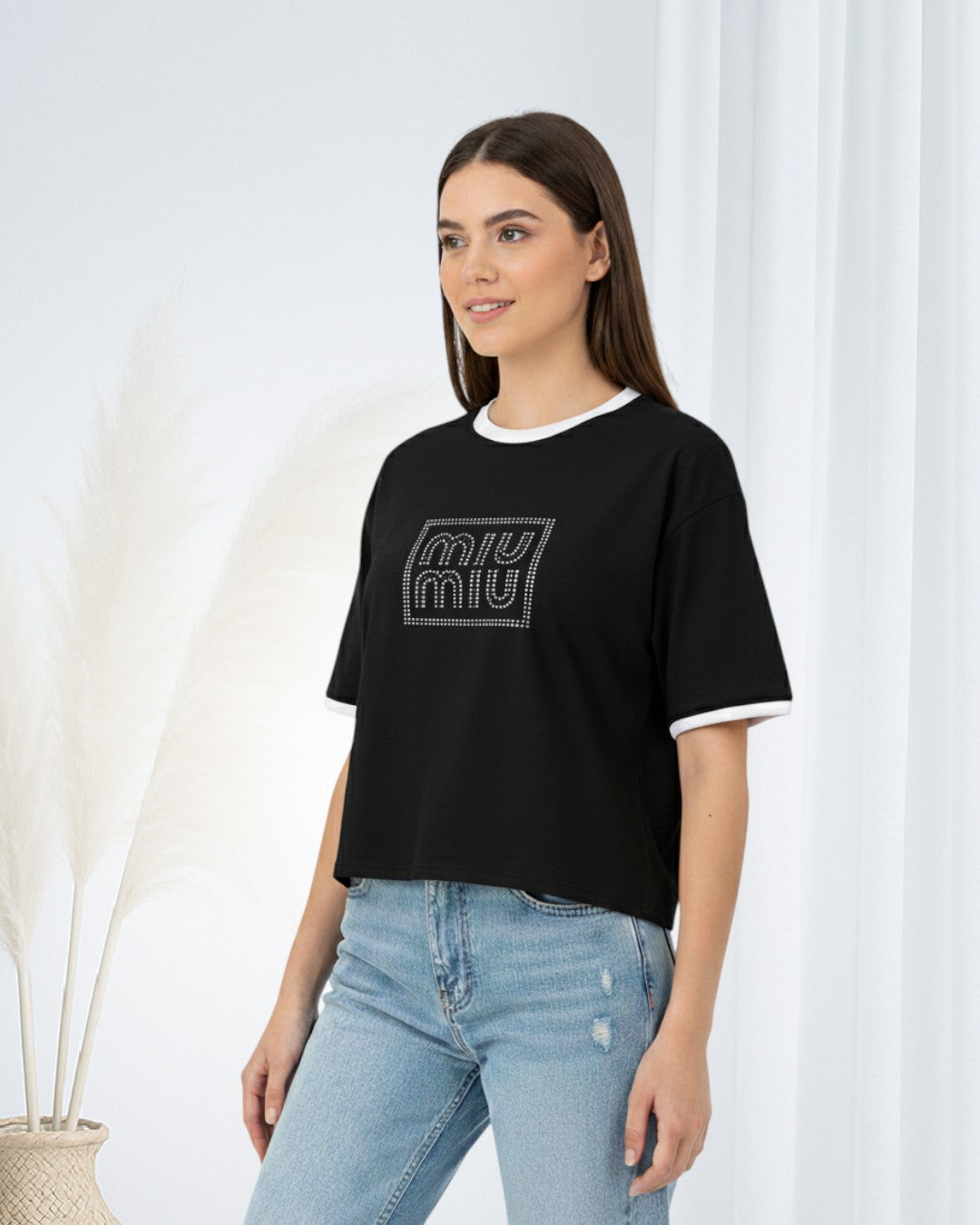 Blusa en Tela Fría OVERSIZE CORTA