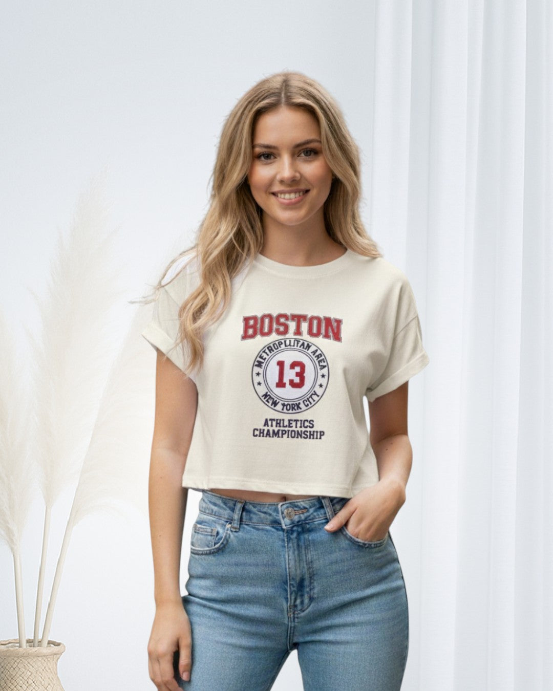 Blusa en Tela Fría OVERSIZE CORTA BOSTON