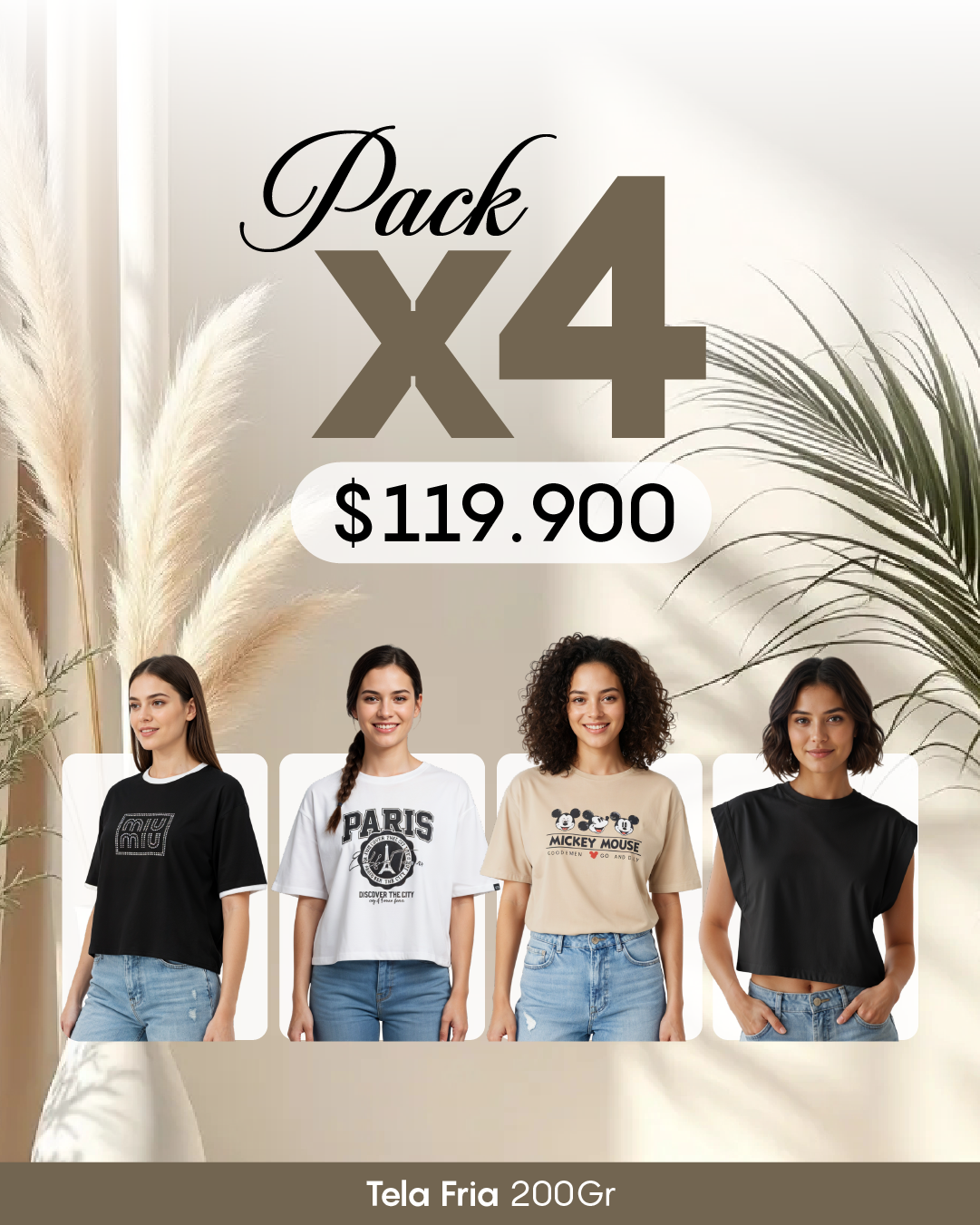 Pack por 4 Blusas