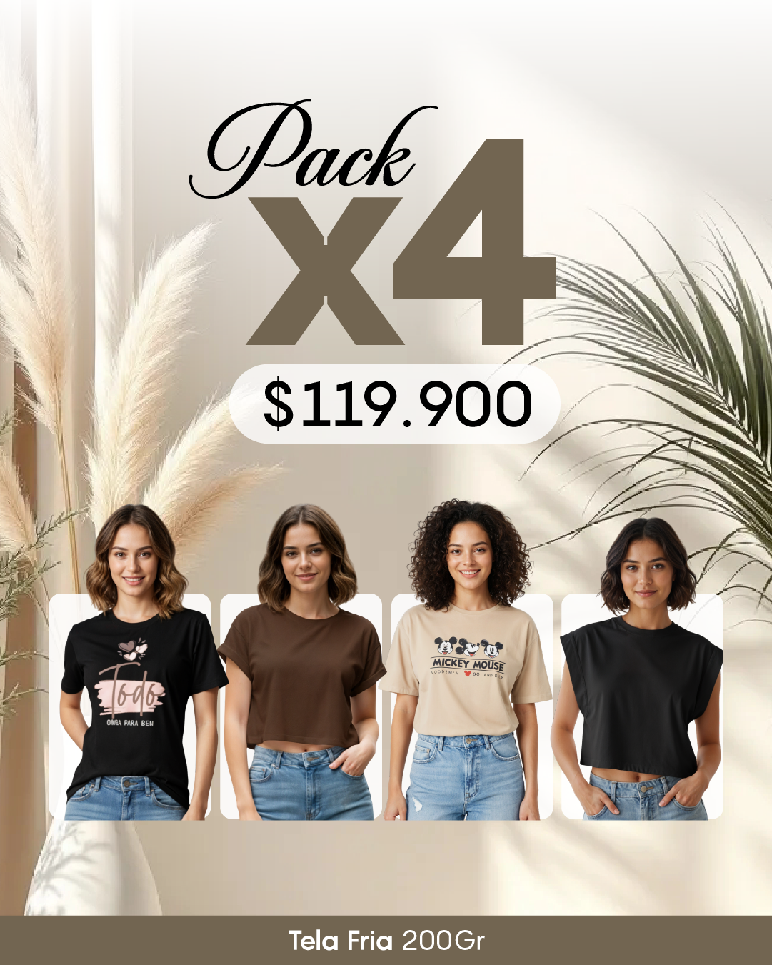Pack por 4 Blusas