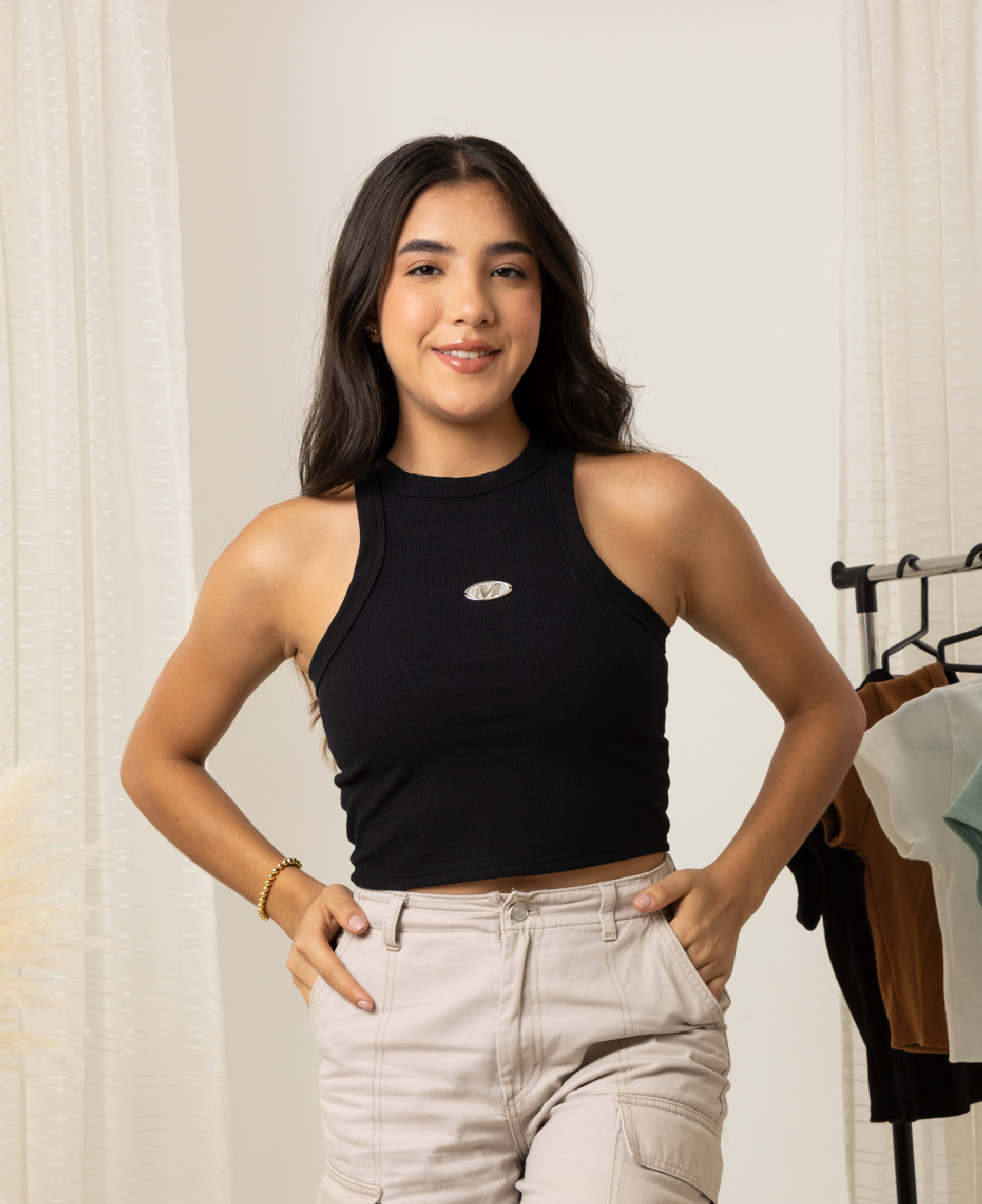 Blusa de tirantes anchos
