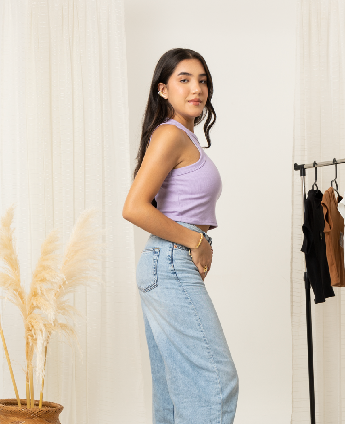 Blusa de tirantes anchos