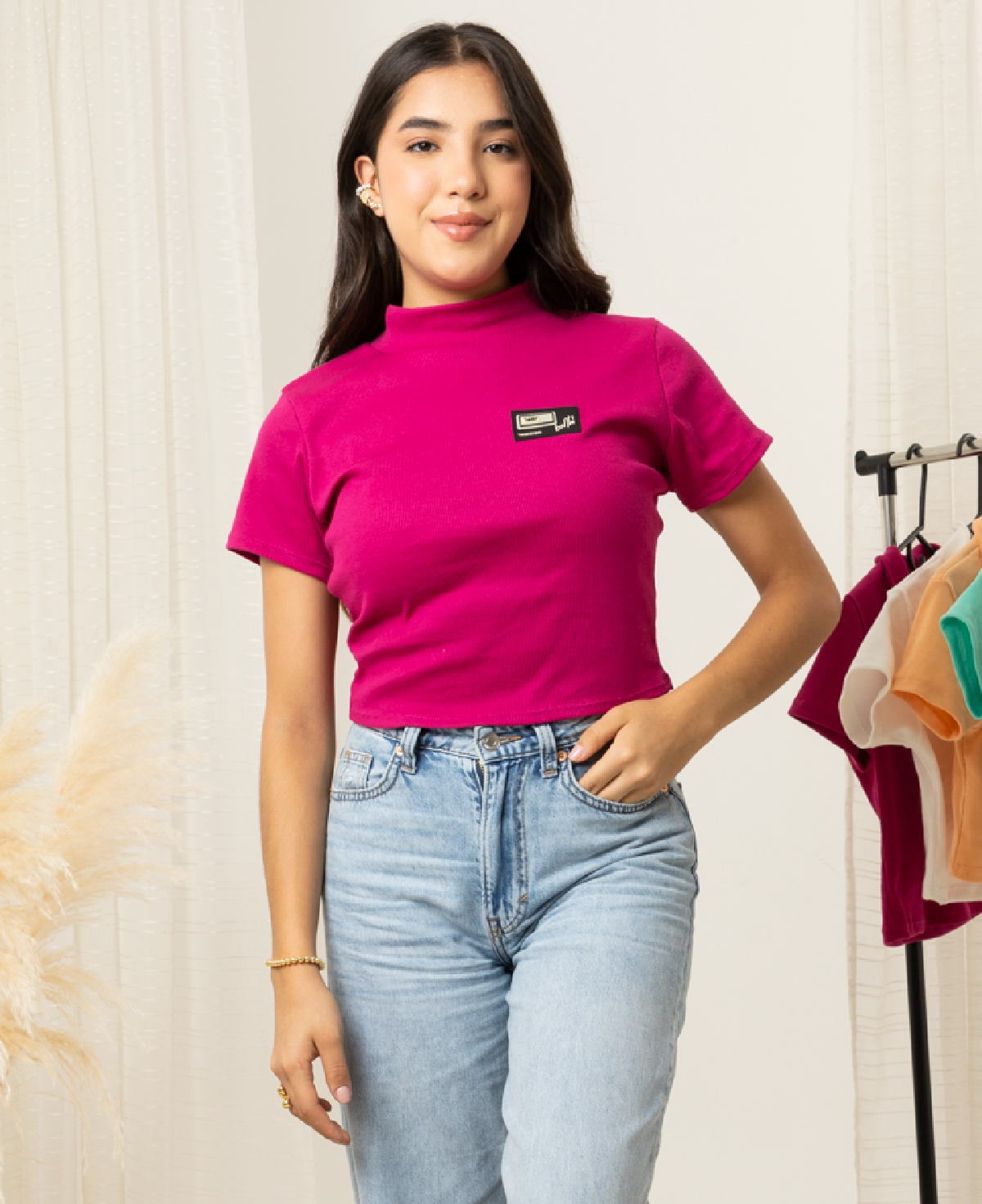 Blusa de cuello alto
