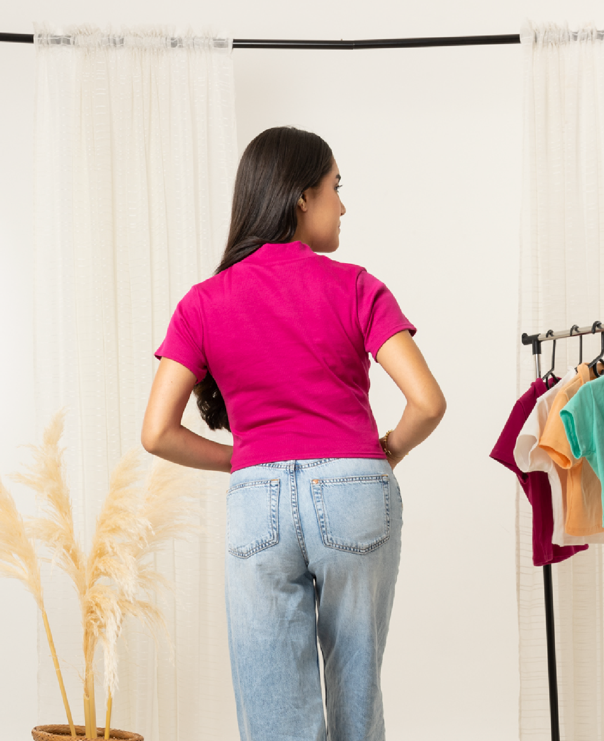 Blusa de cuello alto