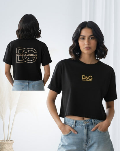 Blusa OVERSIZE CORTA en Tela Fría D&G