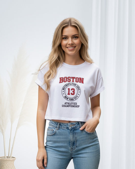 Blusa en Tela Fría OVERSIZE CORTA BOSTON