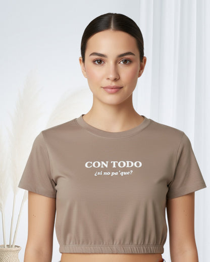 Blusa en Tela Fría Ajustada en Cintura