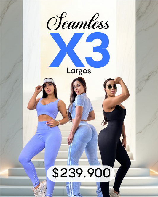 Pack X3 Deportivos Seamless Largos