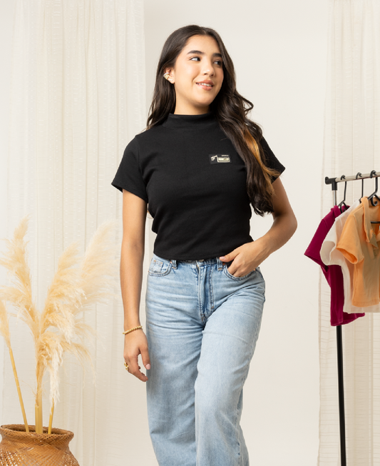 Blusa de cuello alto