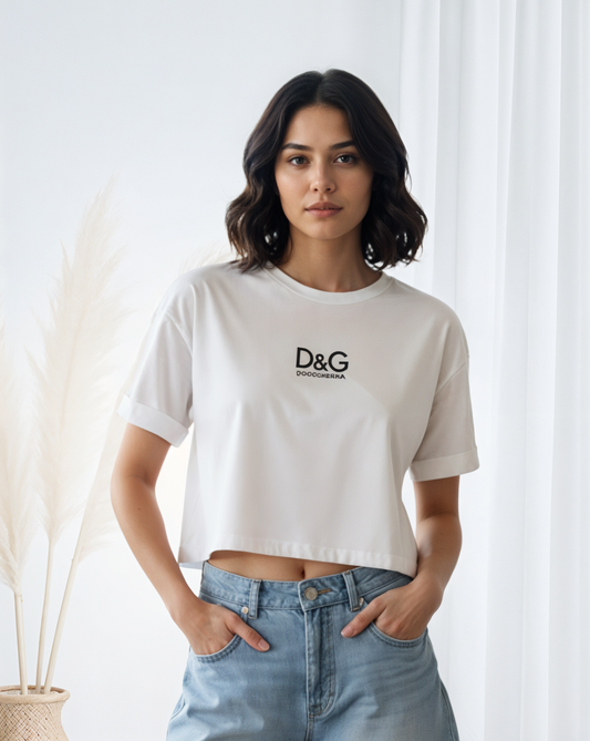 Blusa OVERSIZE CORTA en Tela Fría D&G