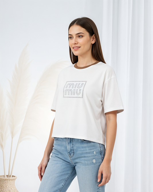 Blusa en Tela Fría OVERSIZE CORTA